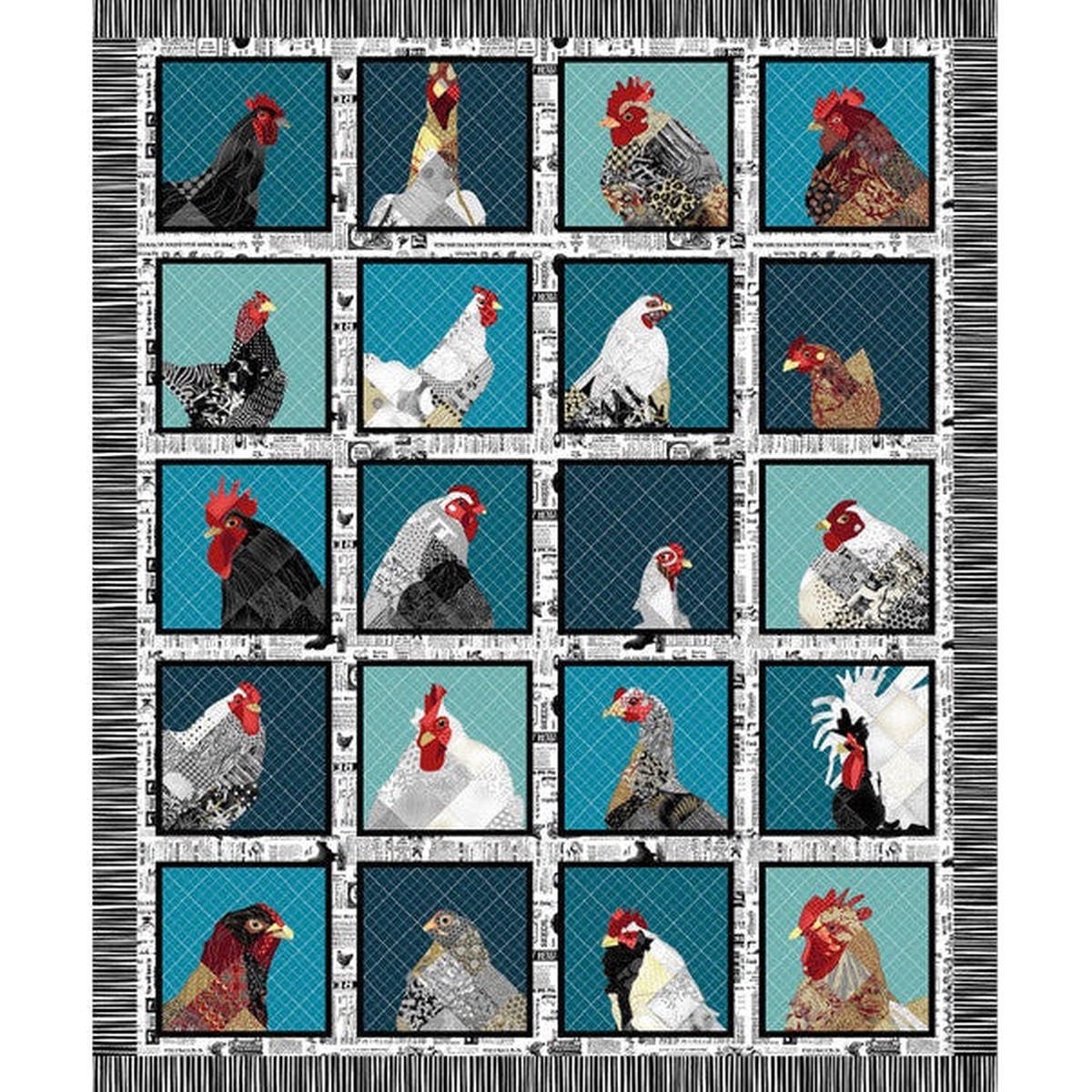 Zooming Chickens 36" Panel