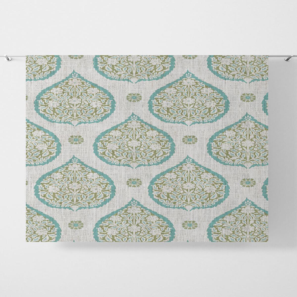 'Carribean Lush' Fabric by the Yard (Blue/ Green)