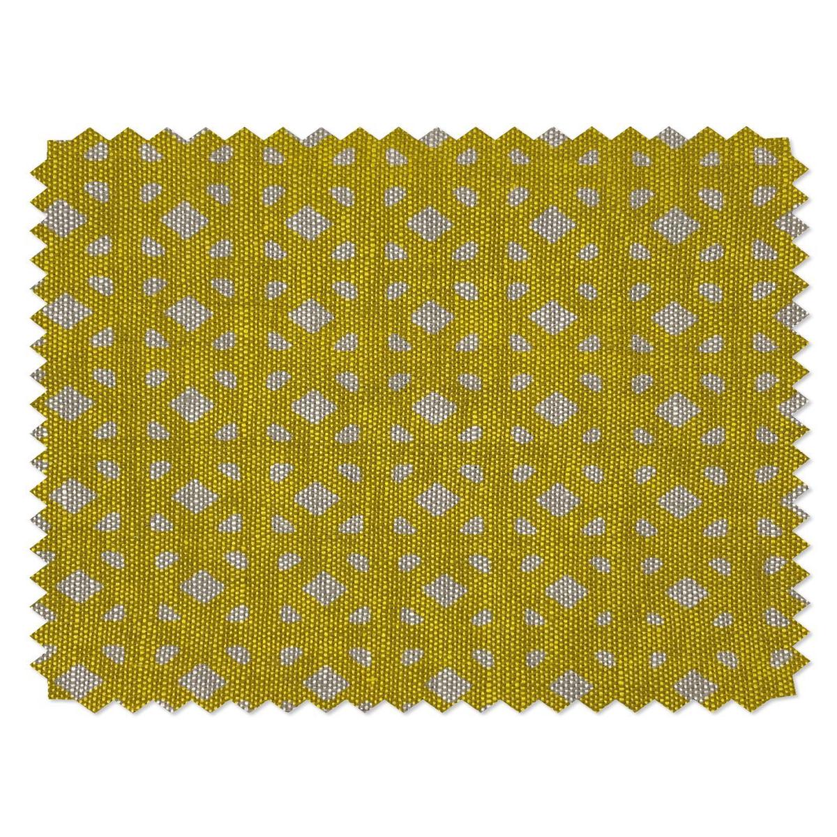 'Barbie Dreamhouse Breezeblocks' Flax Linen Fabric by Barbie - Daffodil