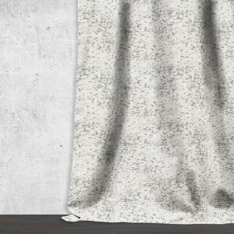 'Graycloth' Fabric by the Metre (Eggshell White/ Grey)