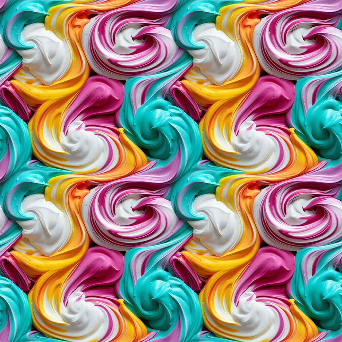Yummy Frosting Pattern 6 Quilting Cotton Fabric
