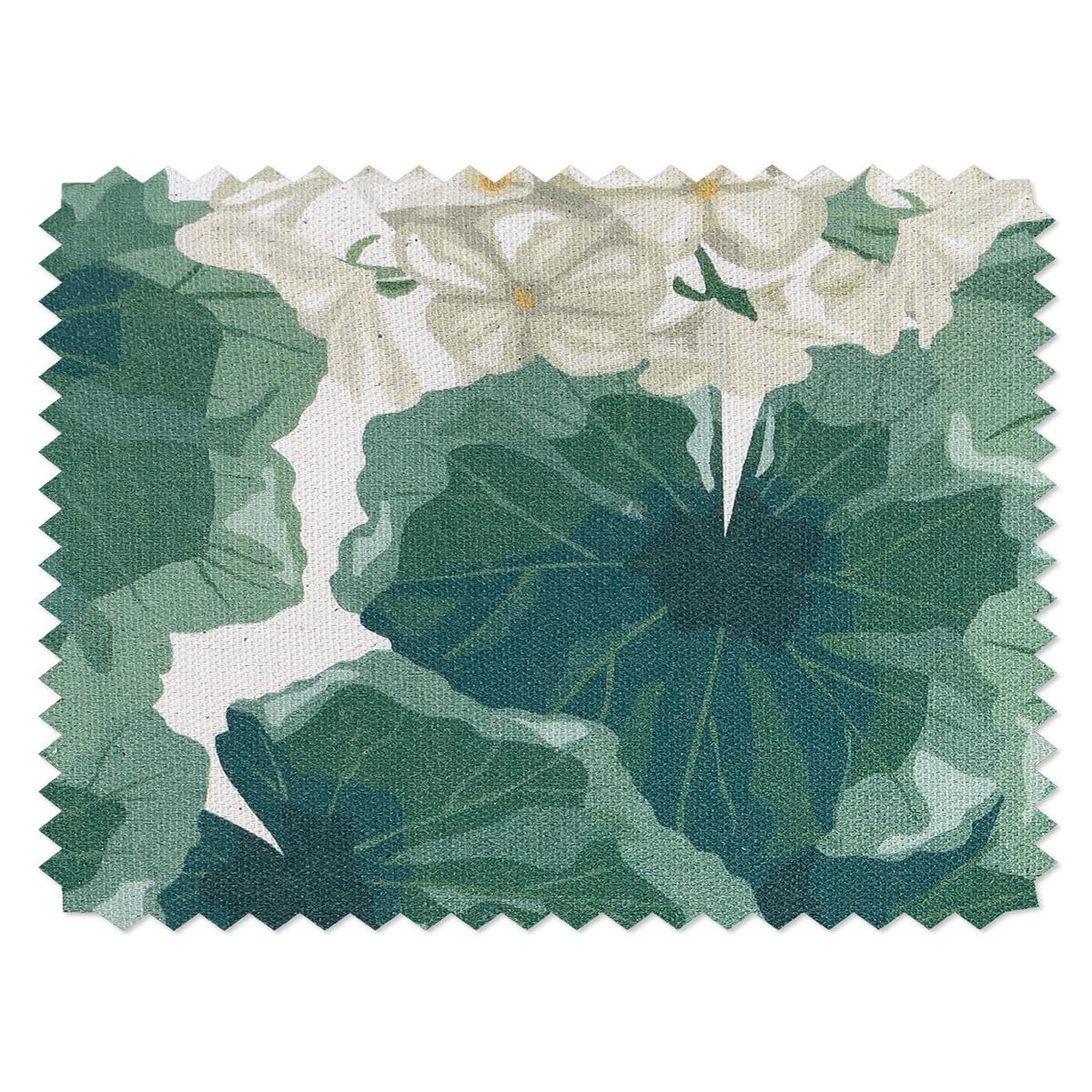 'Geranium' Raw Canvas Fabric by Nathan Turner - Natural on Raw Canvas