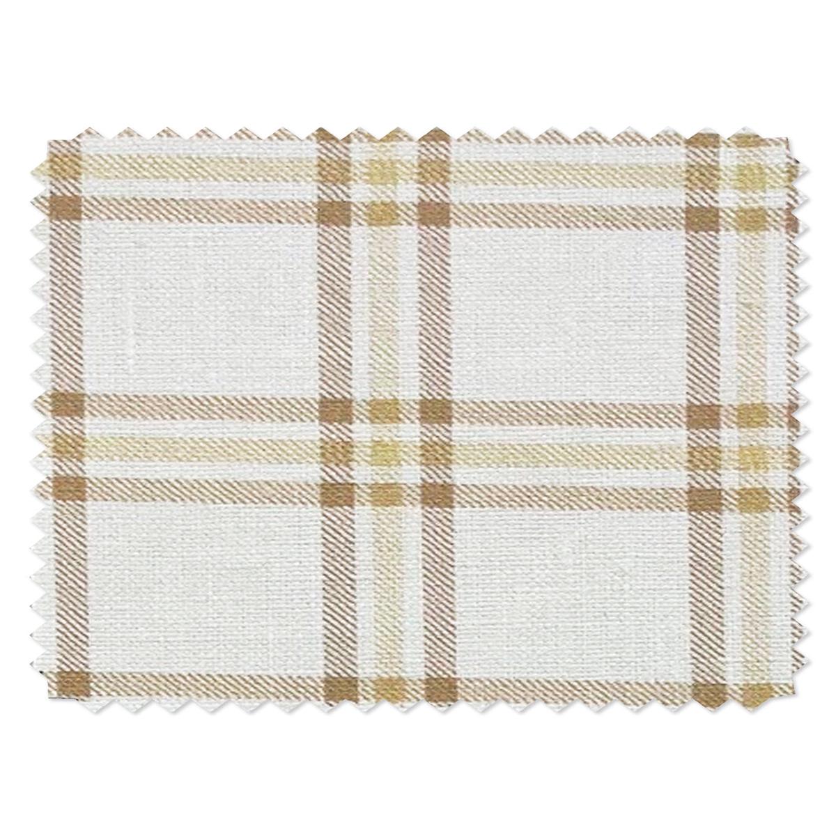 'Rogers Plaid' Linen Fabric by Nathan Turner - Gold