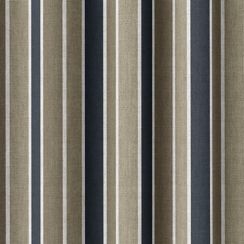 'Austria Sky' Fabric by the Metre (Navy Blue/ Brown)