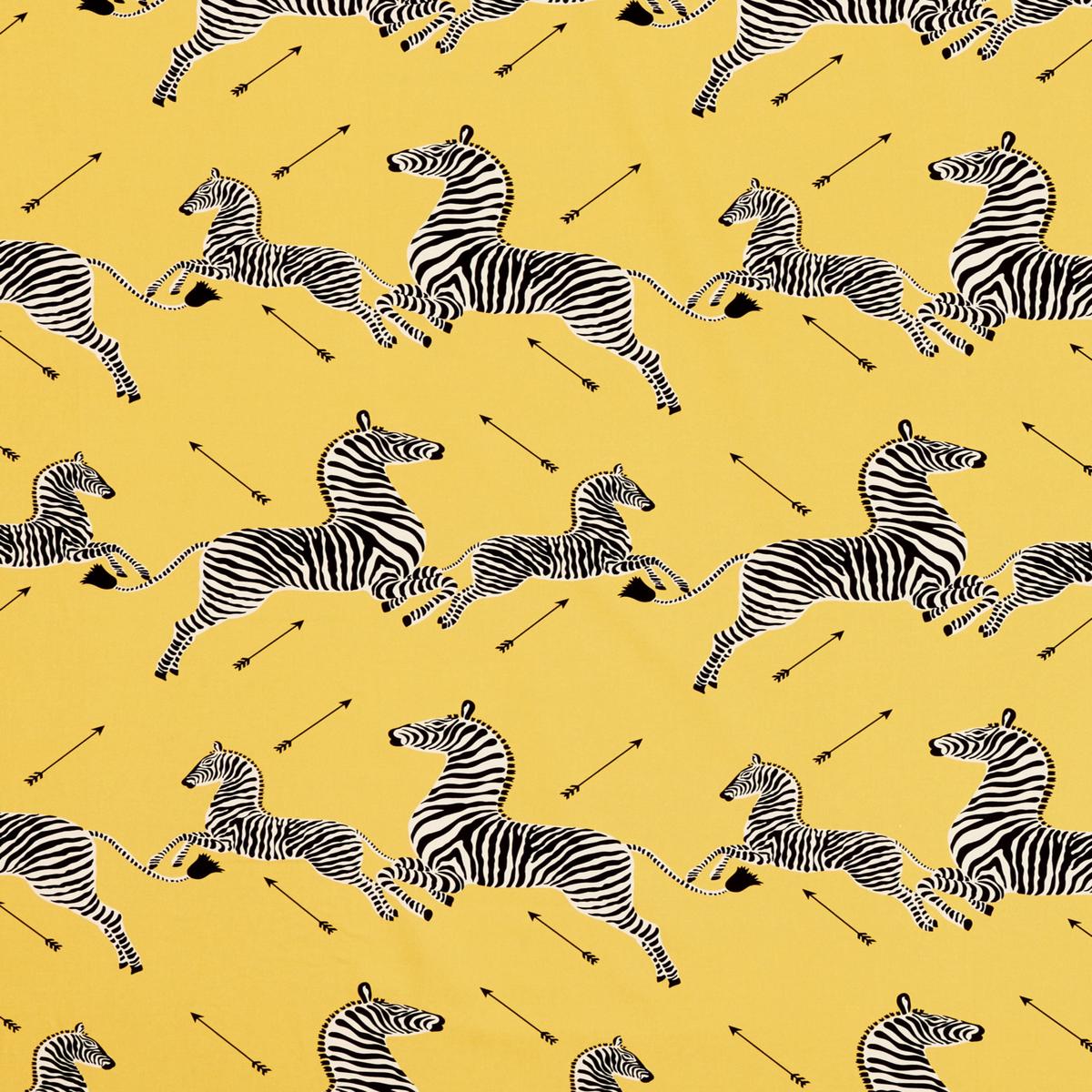Zebras Petite Yellow Fabric