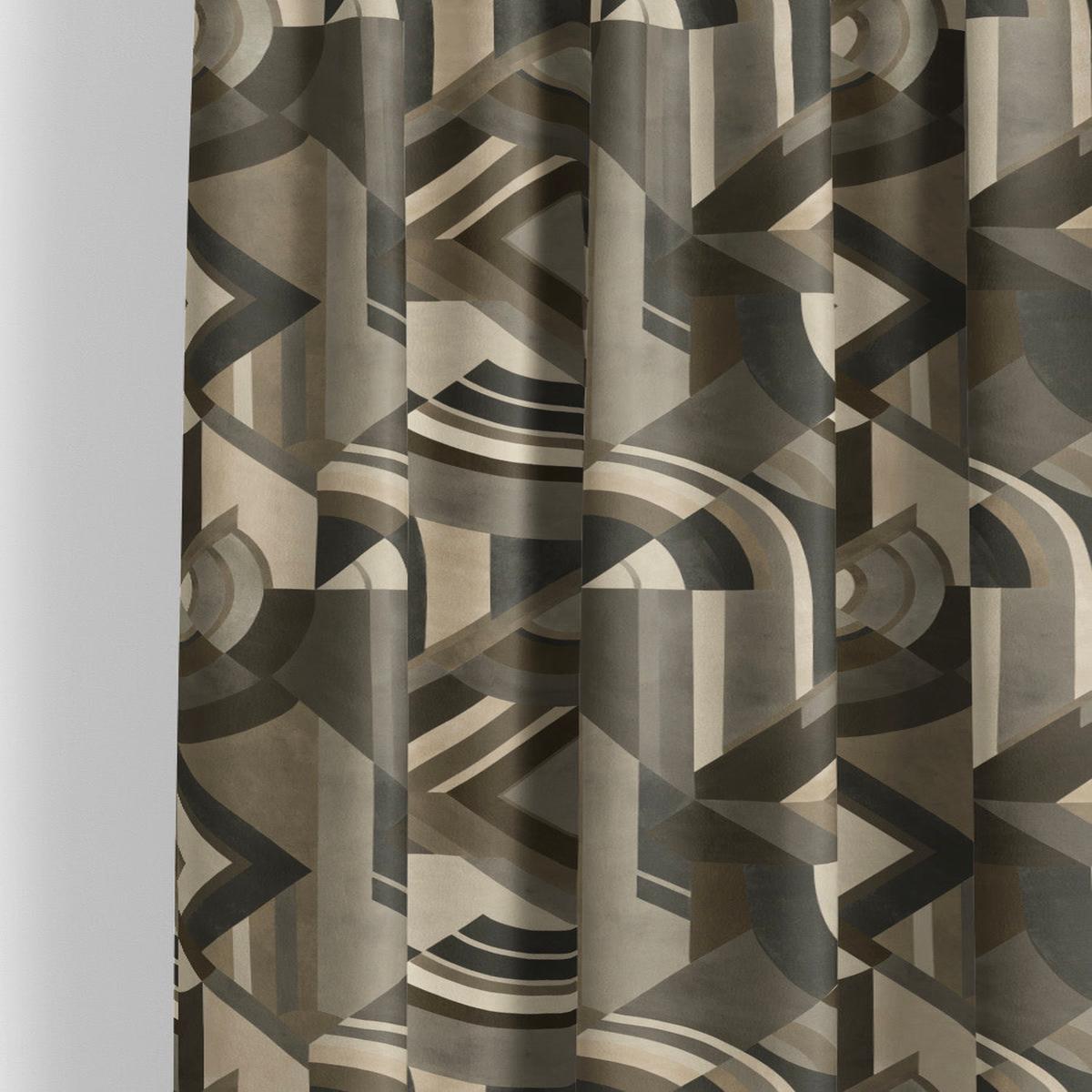 'Bronzed Veil' Fabric by the Yard (Dark Taupe/ Charcoal Gray)