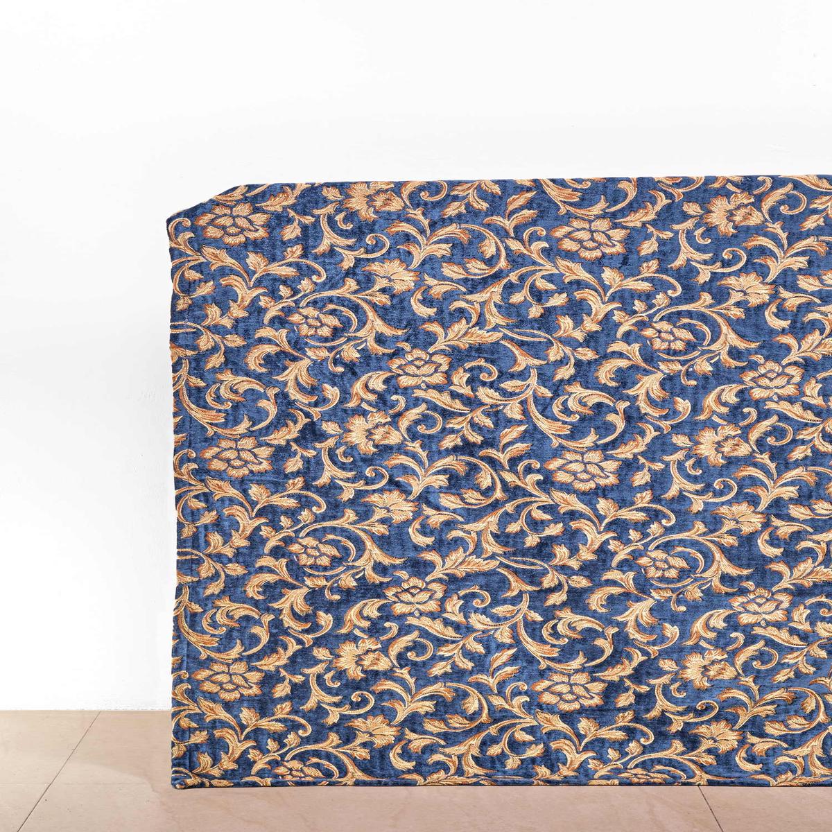 'Bareen' Fabric by the Yard (Beige/ Brown/ Blue)
