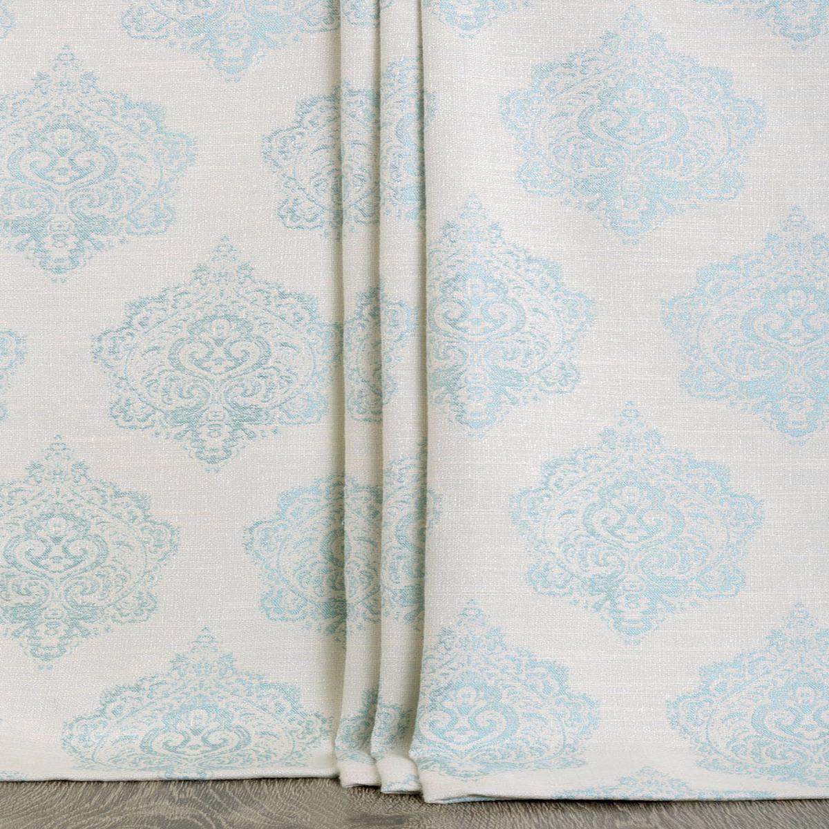 'Light Splash' Fabric by the Yard (White/ Blue)