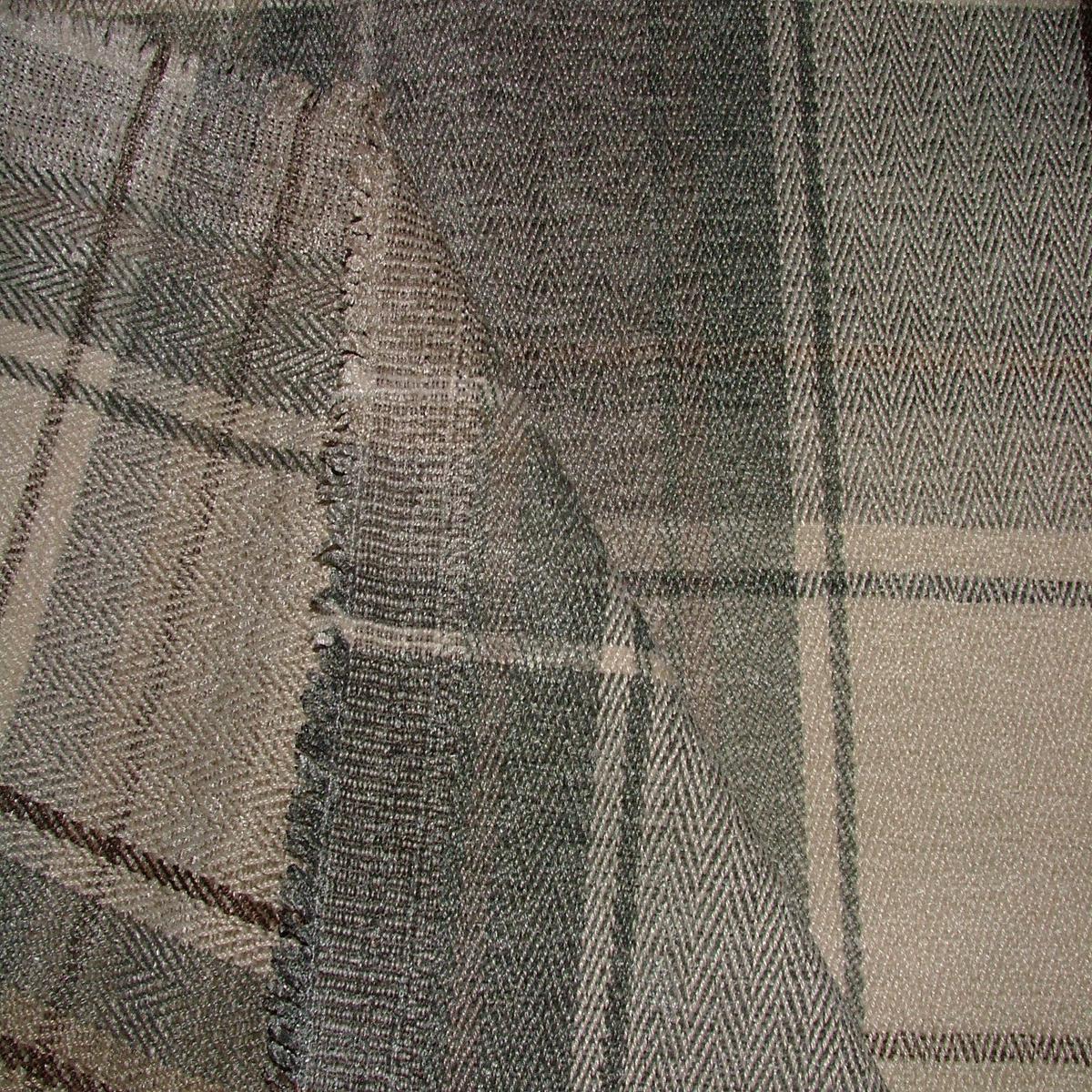 1.2 Metres iLiv Argyle Natural Tartan Check Fabric Curtain Upholstery Cushion