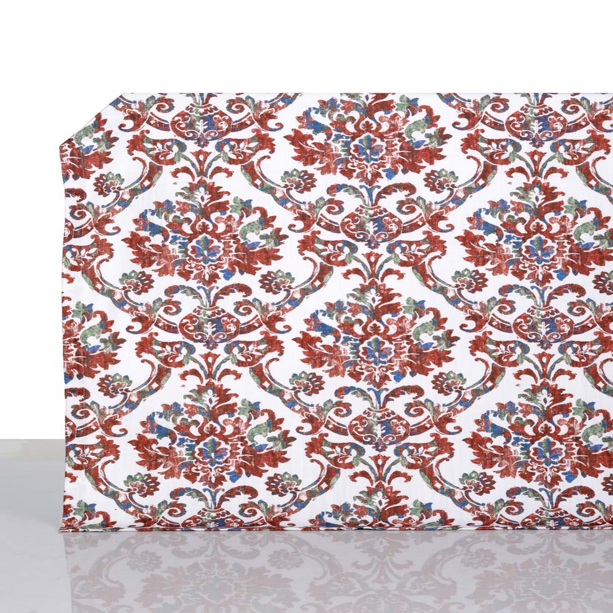 'Rich Prune' Fabric by the Metre (Red/ Blue)