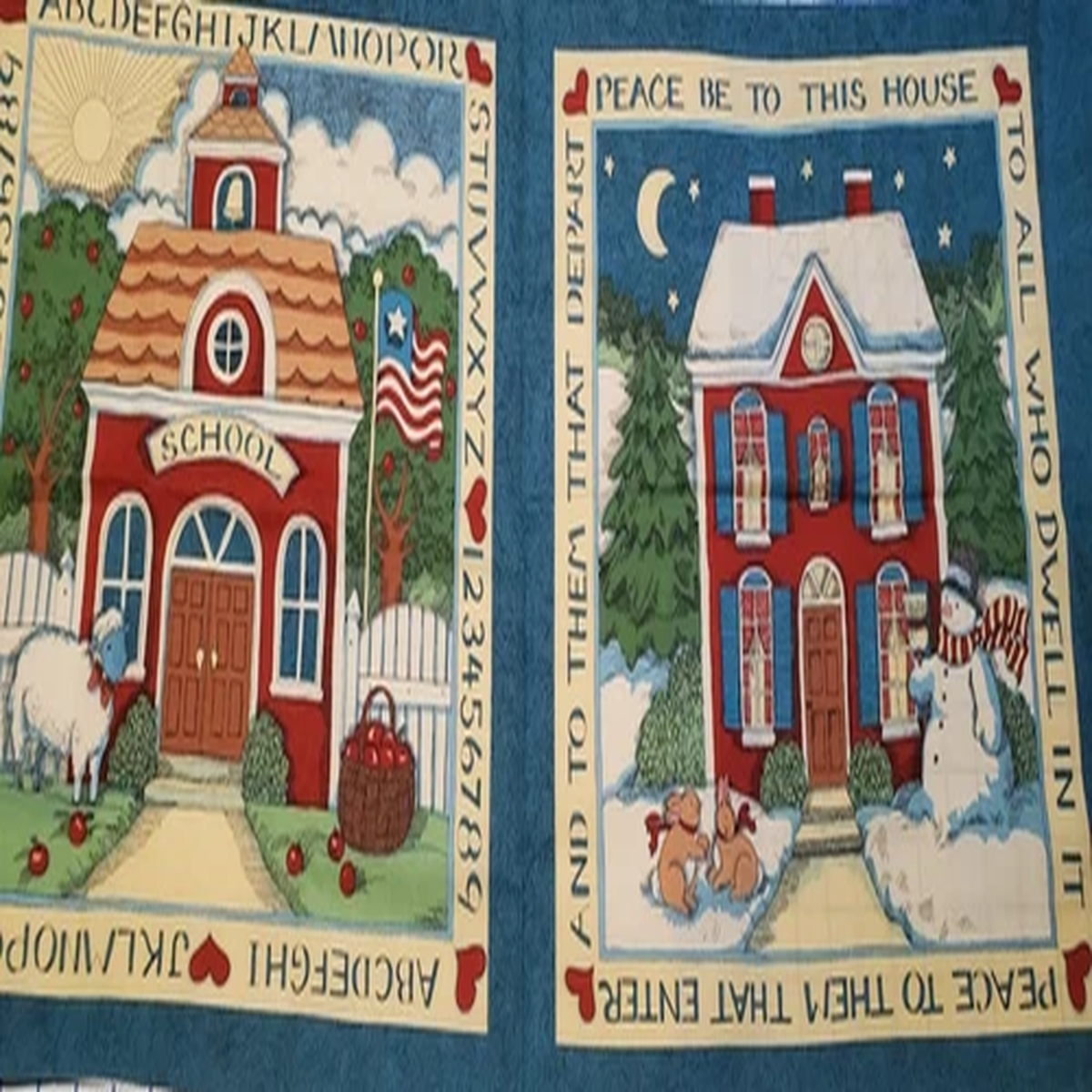 "Peace Be To This House" Fabric Traditions By Susan Winget Country Squares