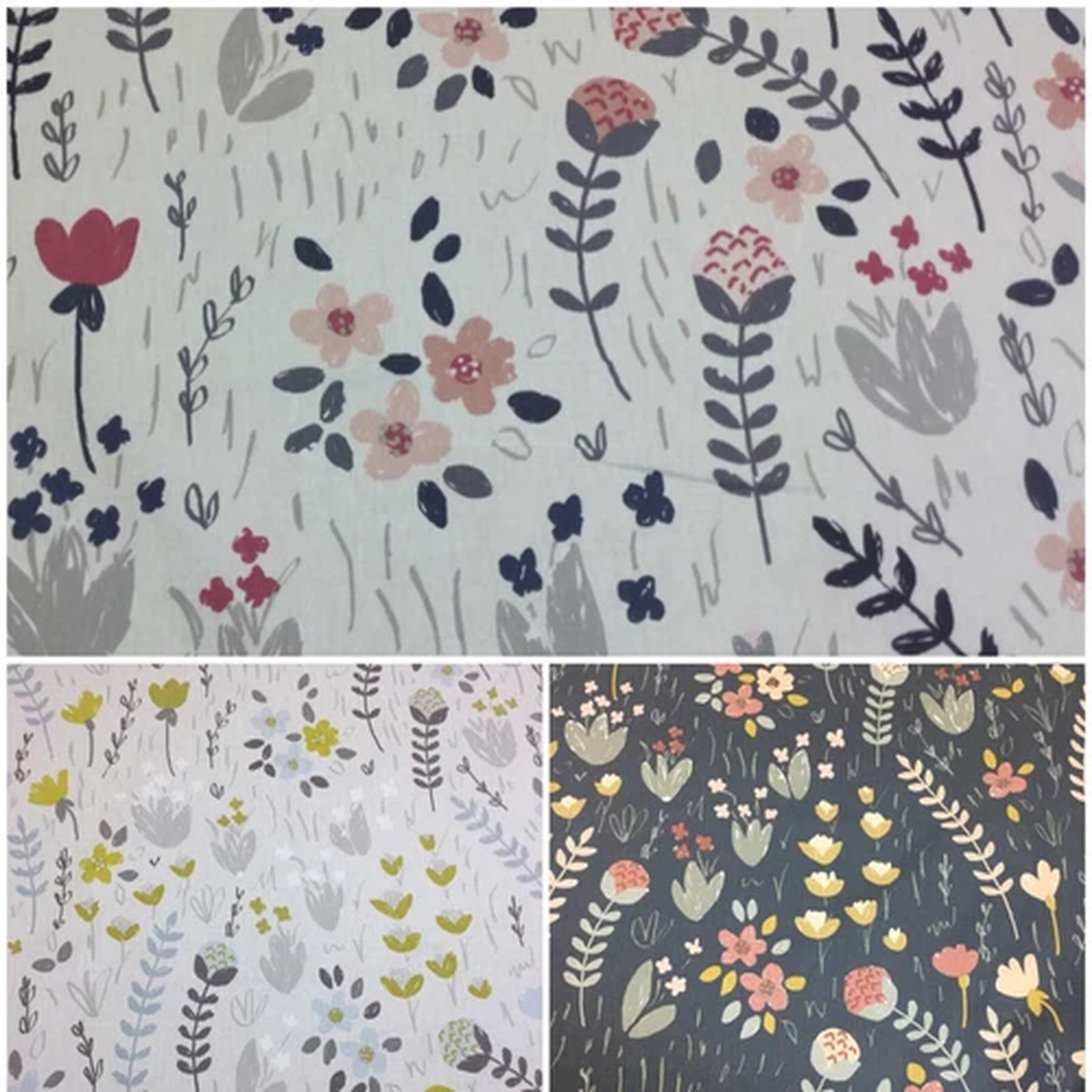 *NEW* Fryetts CLARA Floral Cotton Print Fabric.Upholstery/Curtains/Crafts