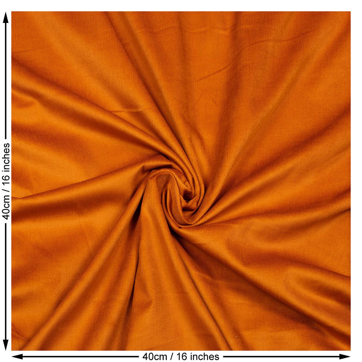 Baby Corduroy Plain Cotton Woven Fabric. Caramel.