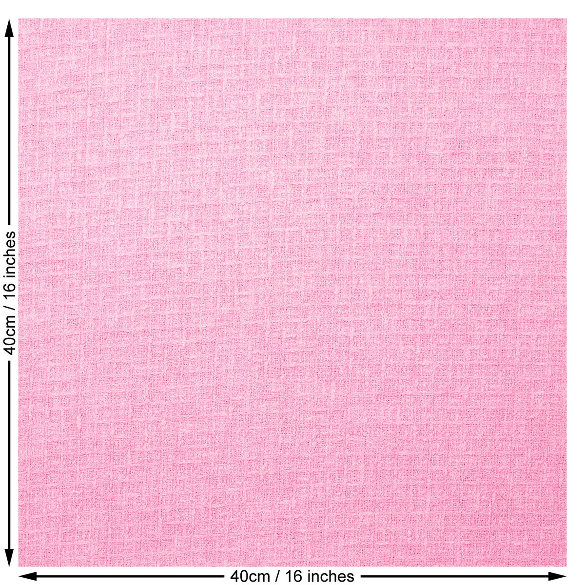 Boucle Polyester Cotton Mix Woven Fabric. Pink.