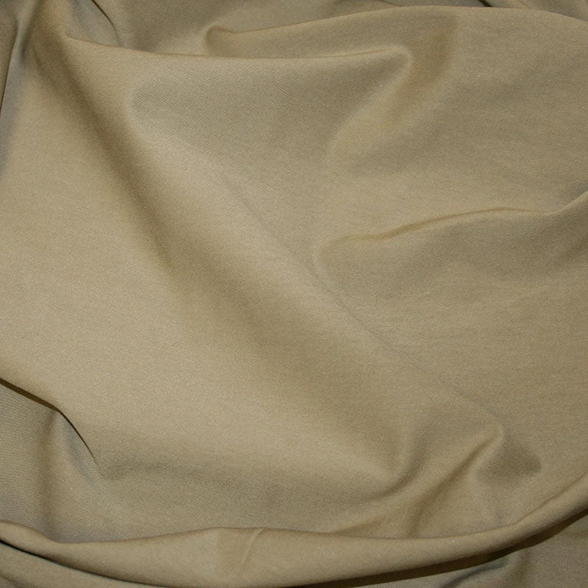 Cadiz Lightweight Cotton Elastane Jersey. 170cm Wide. Mushroom.