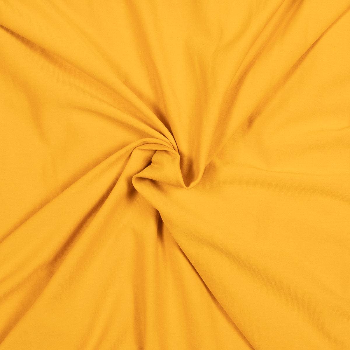Cadiz Lightweight Cotton Elastane Jersey. Mustard.