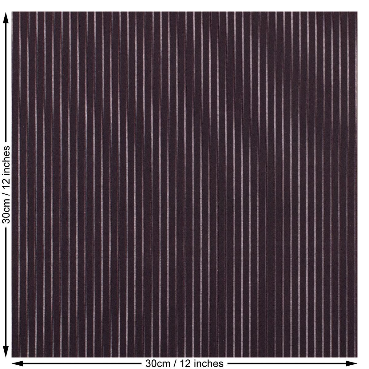 Stripe Shirting Woven Fabric. Black.