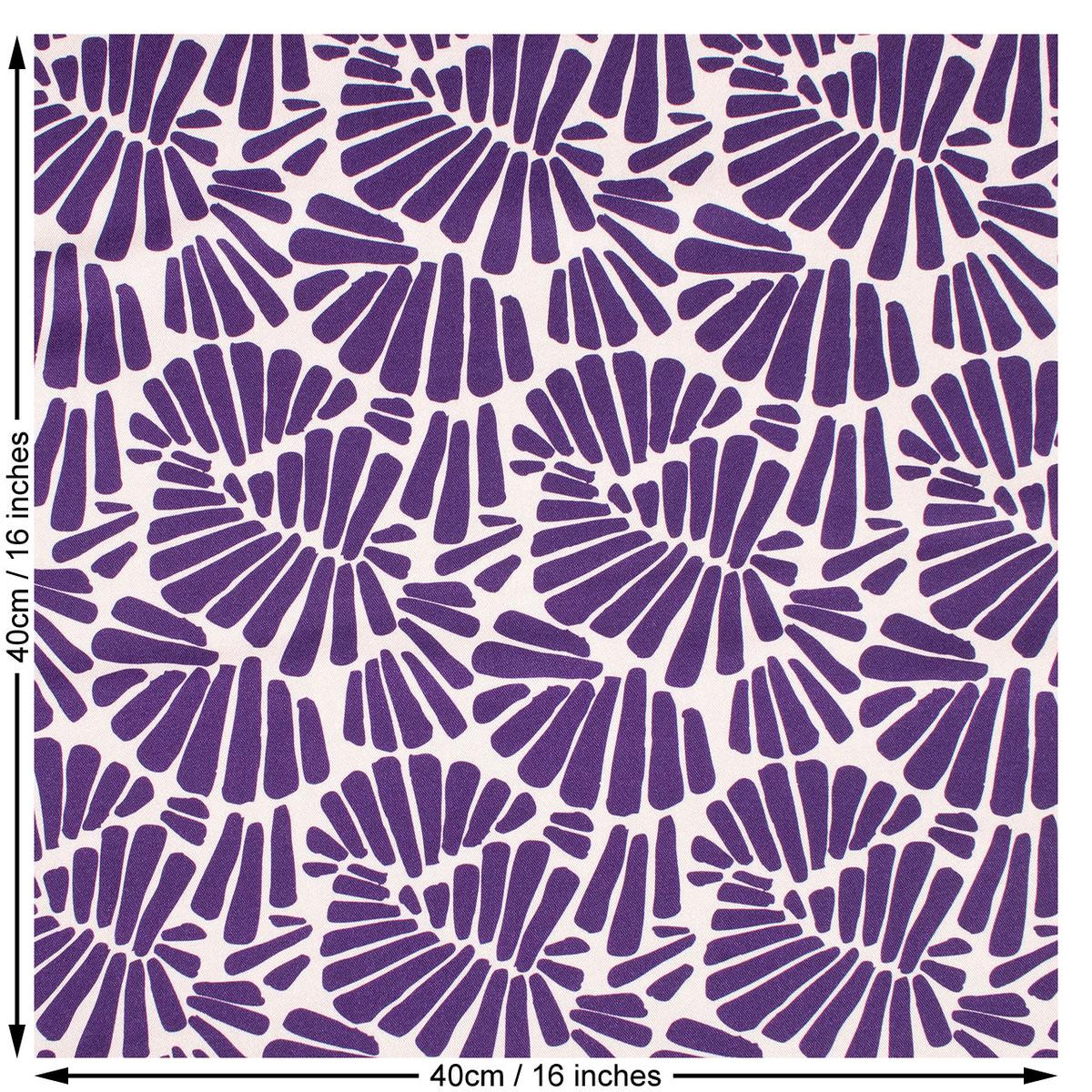 Abstract Print Viscose Woven Fabric. Plum and Mauve.