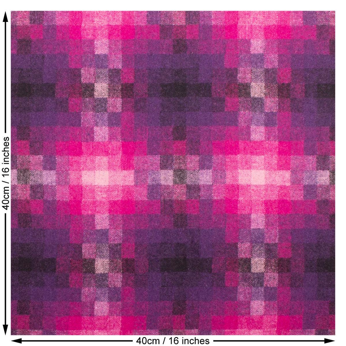 Abstract Print Wool Mix Coating Fabric. Fuschia.
