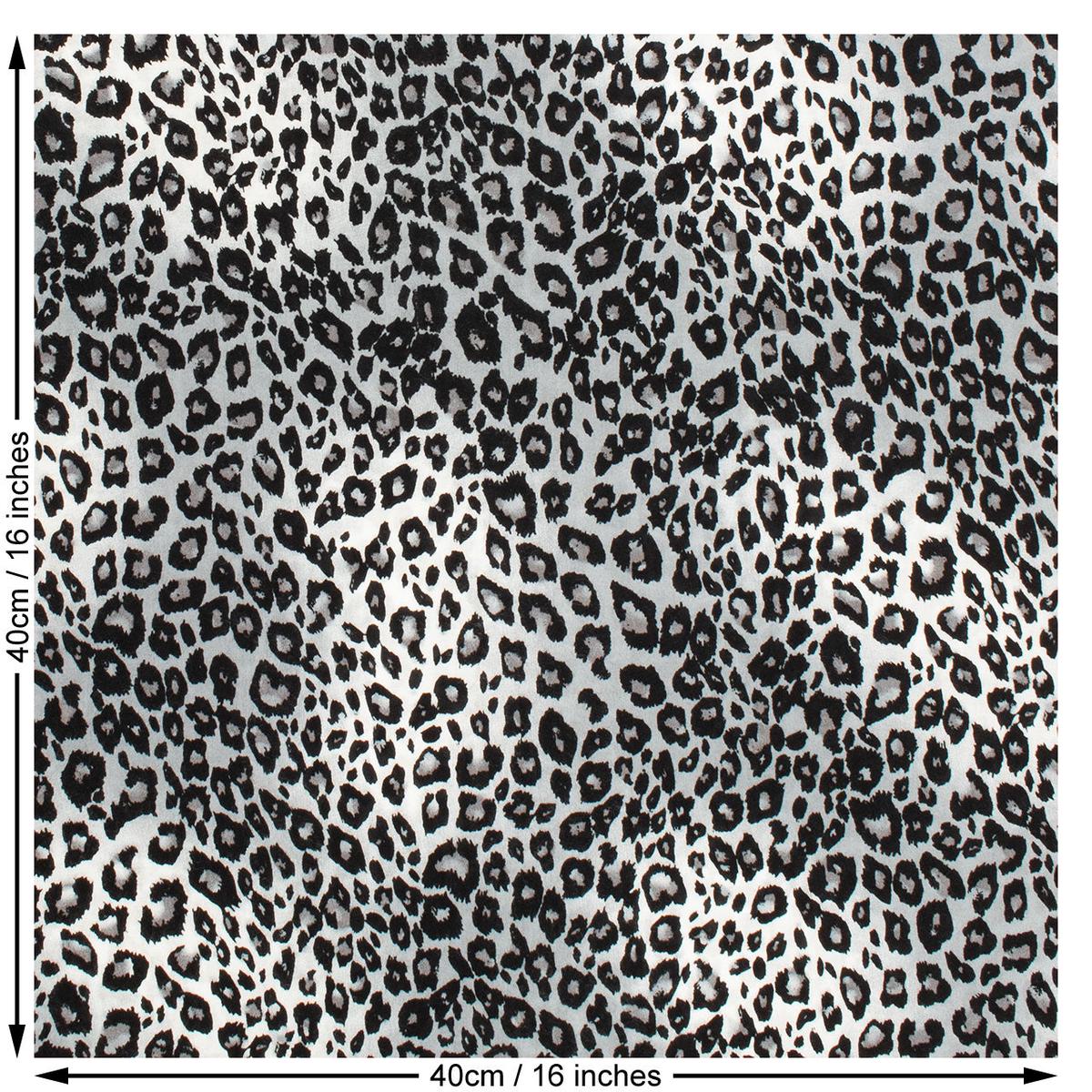 Animal Print Viscose Woven Fabric. Grey.