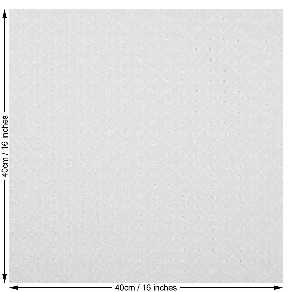 Broderie Anglais Cotton Woven Fabric. White.