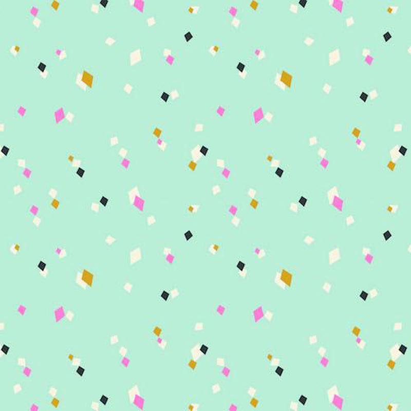 CAND 1162 BLUE J- Turquoise Diamonds | Dashwood Jersey - 1/2 Metre