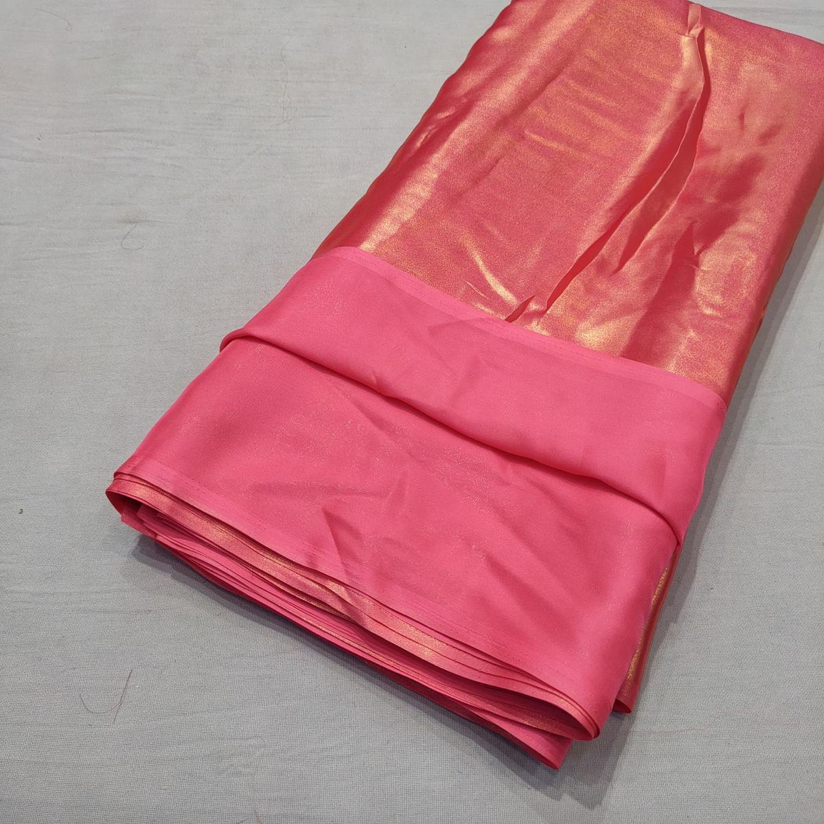 (Wholesale Pack of 20 meter) Superflowy Satin Georgette Shimmer Foil 44 inch width - S