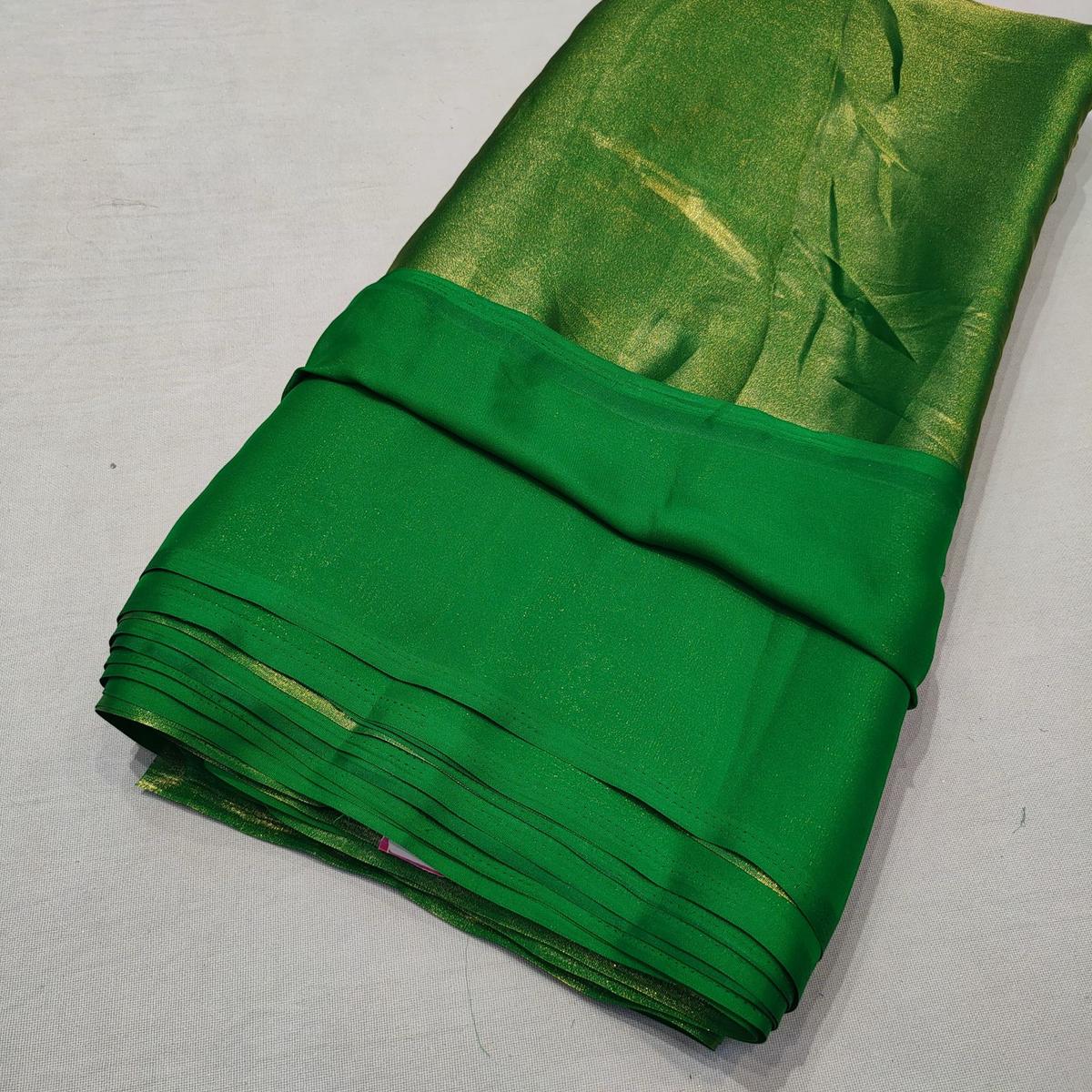 (Wholesale Pack of 20 meter) Superflowy Satin Georgette Shimmer Foil 44 inch width - D