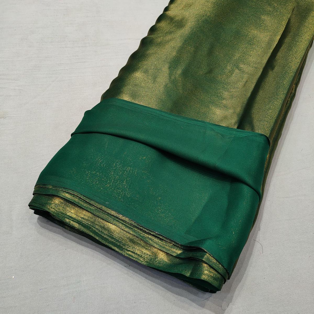 (Wholesale Pack of 20 meter) Superflowy Satin Georgette Shimmer Foil 44 inch width - B