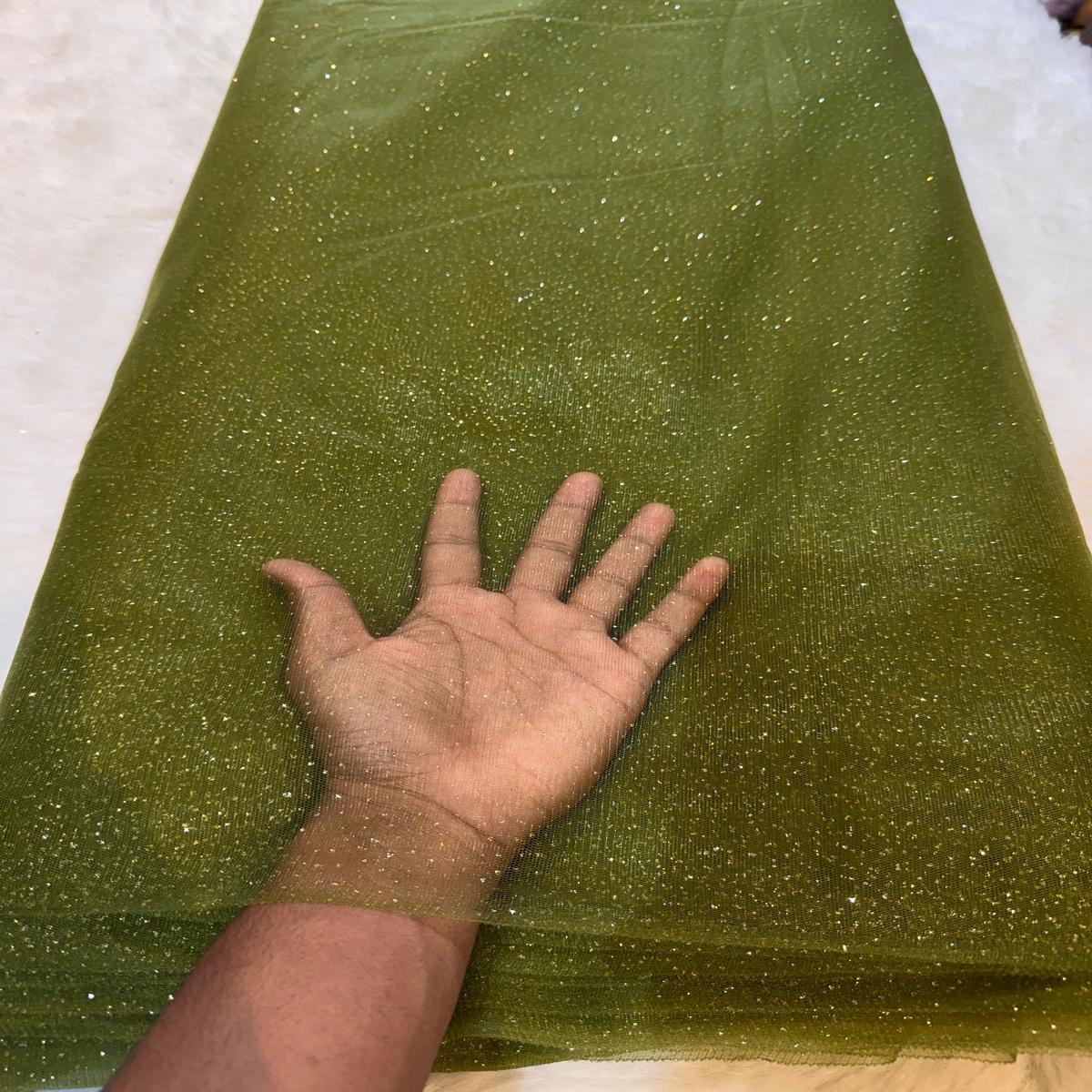 (Wholesale Pack of 10 Meter ) Imported Sparkle Nets 54 inch width Glitter - AB