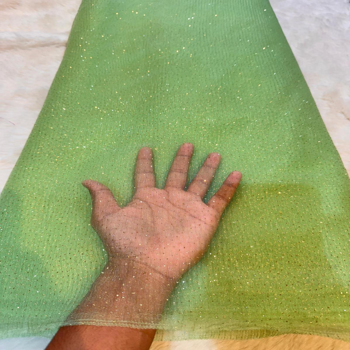 (Wholesale Pack of 10 Meter ) Imported Sparkle Nets 54 inch width Glitter - V