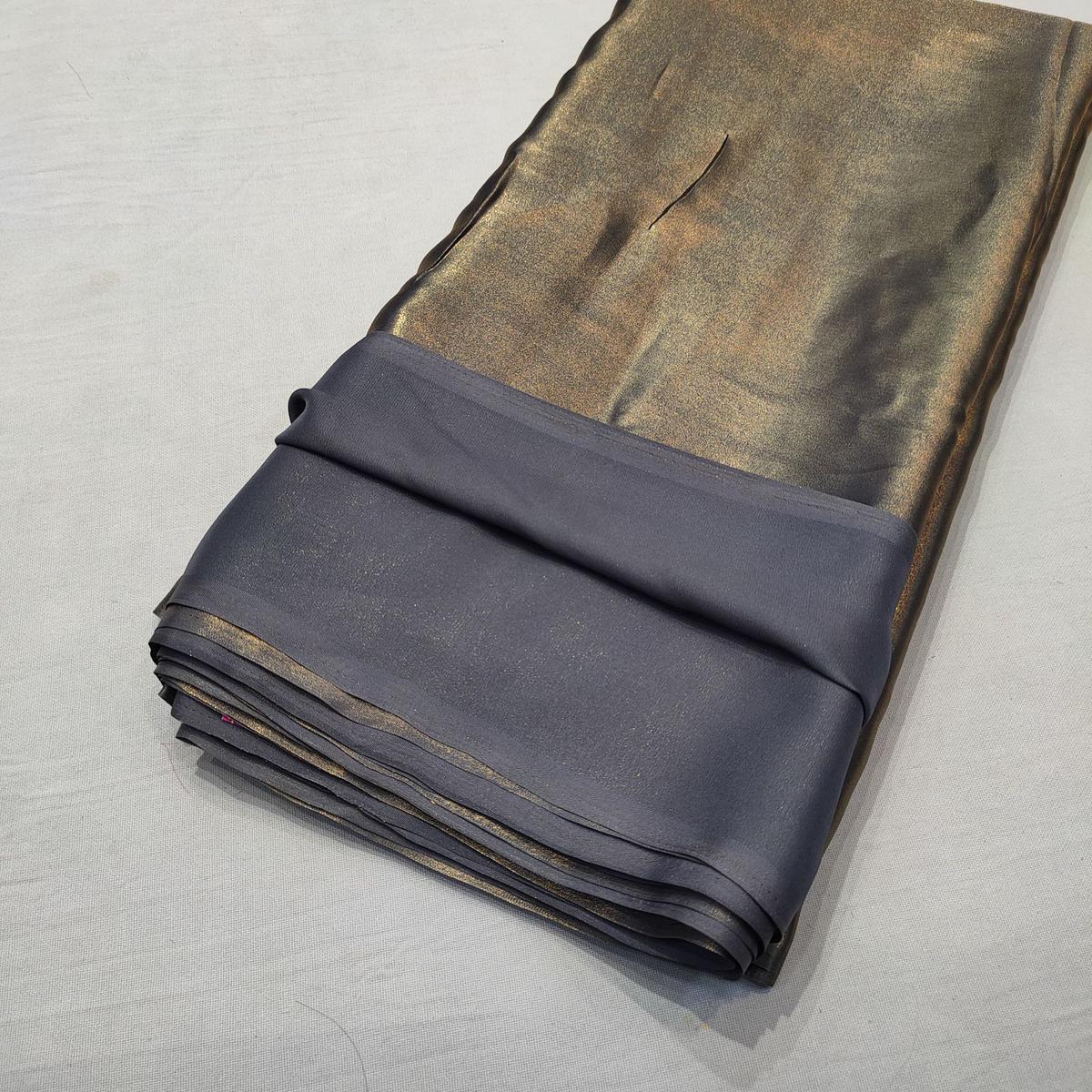 (Wholesale Pack of 20 meter) Superflowy Satin Georgette Shimmer Foil 44 inch width - C