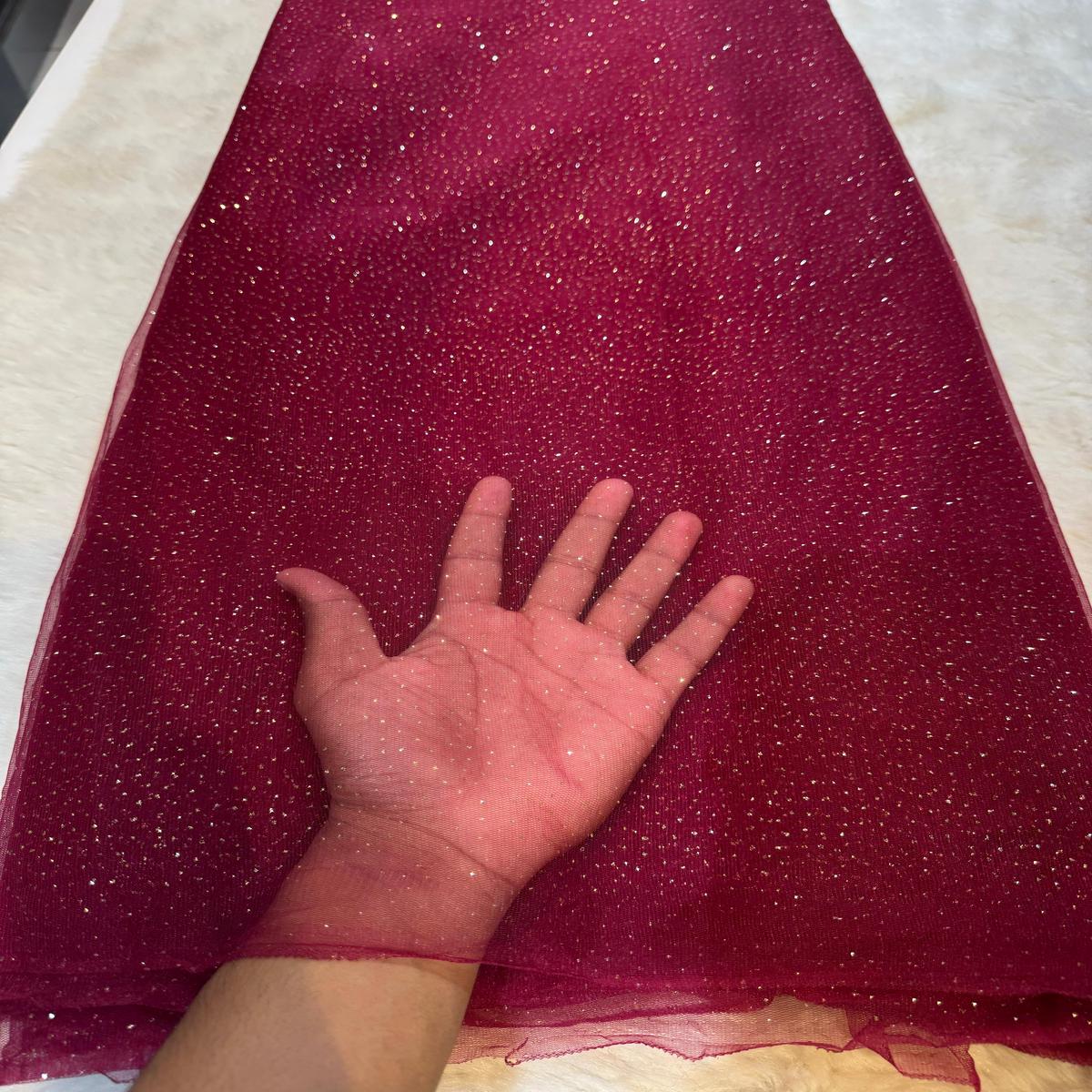 (Wholesale Pack of 10 Meter ) Imported Sparkle Nets 54 inch width Glitter - F