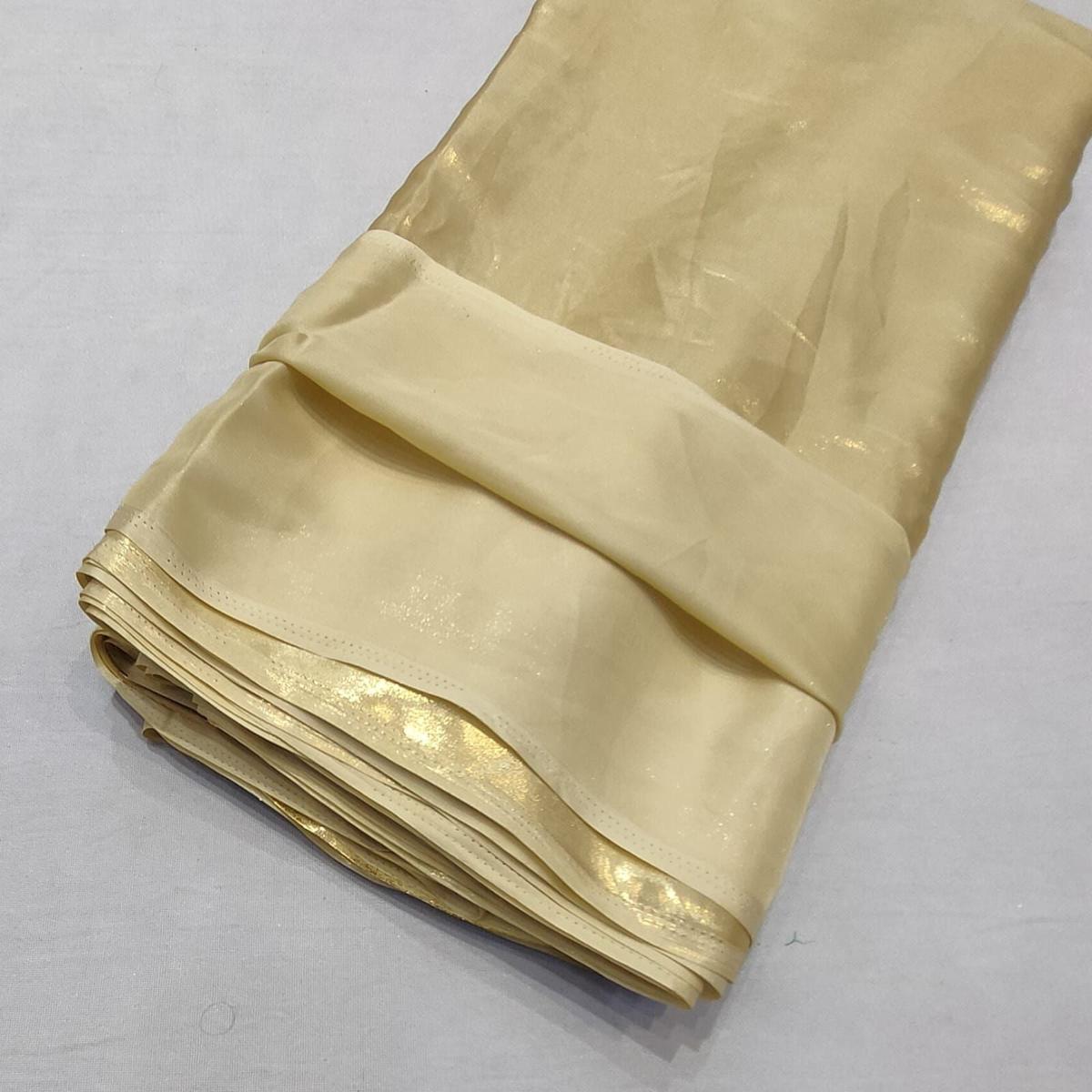 (Wholesale Pack of 20 meter) Superflowy Satin Georgette Shimmer Foil 44 inch width - AM