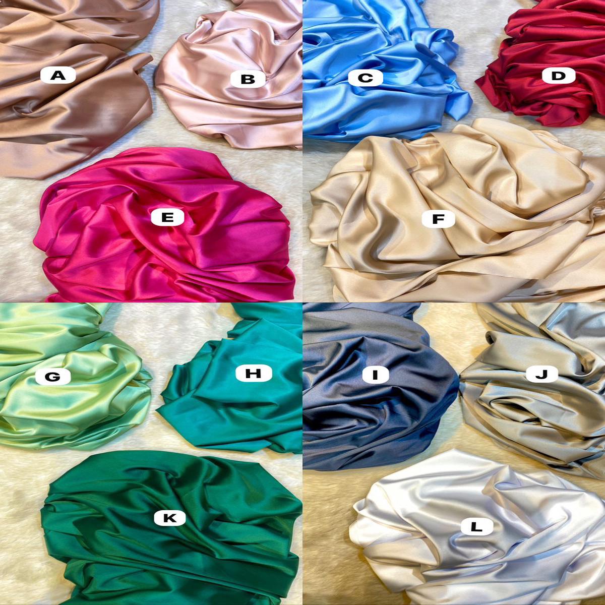(Precut of 5 meter) Imported satin Solid colors Supersoft and Comfortable 54 Inch width