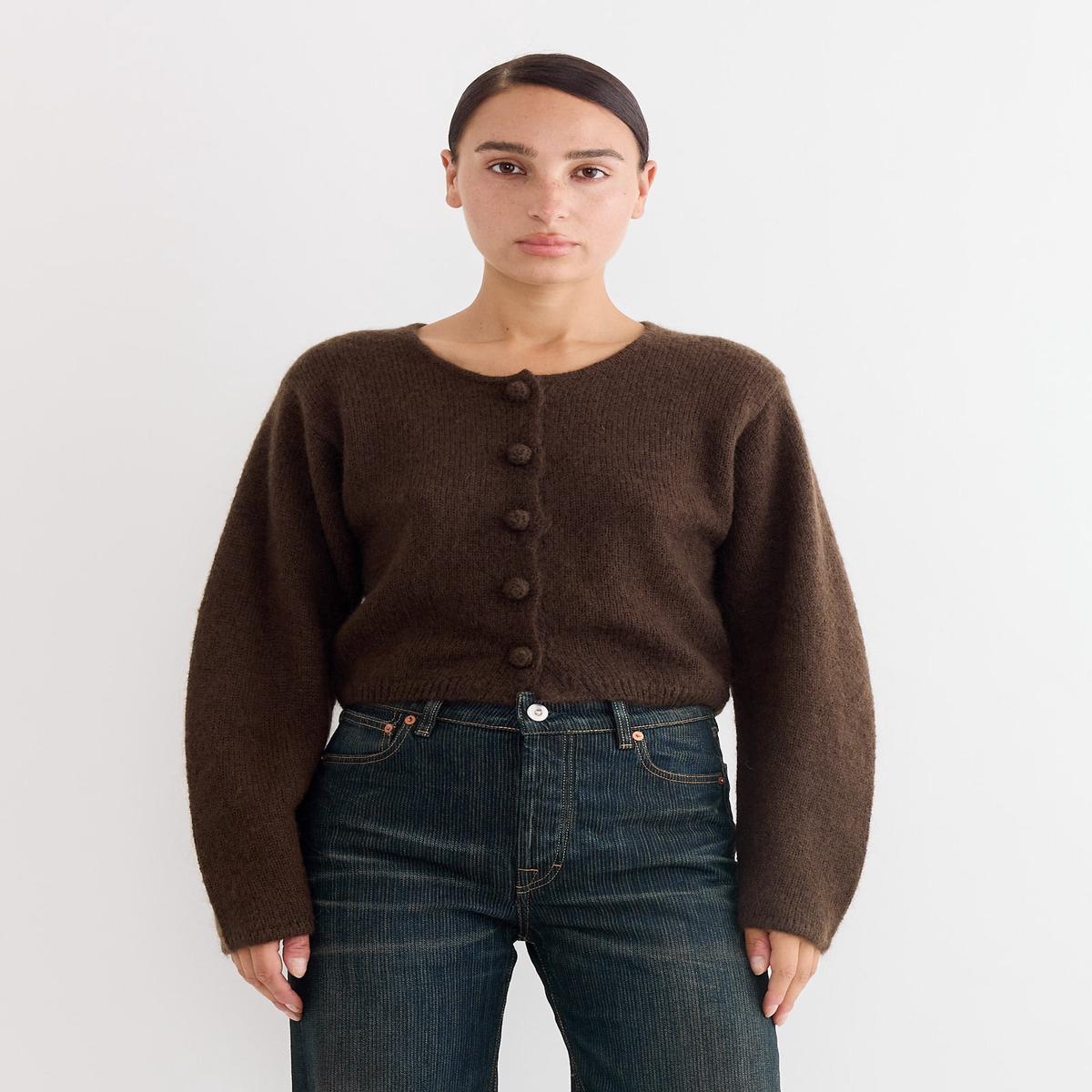 Zharea Cardigan in Brown Mahogany