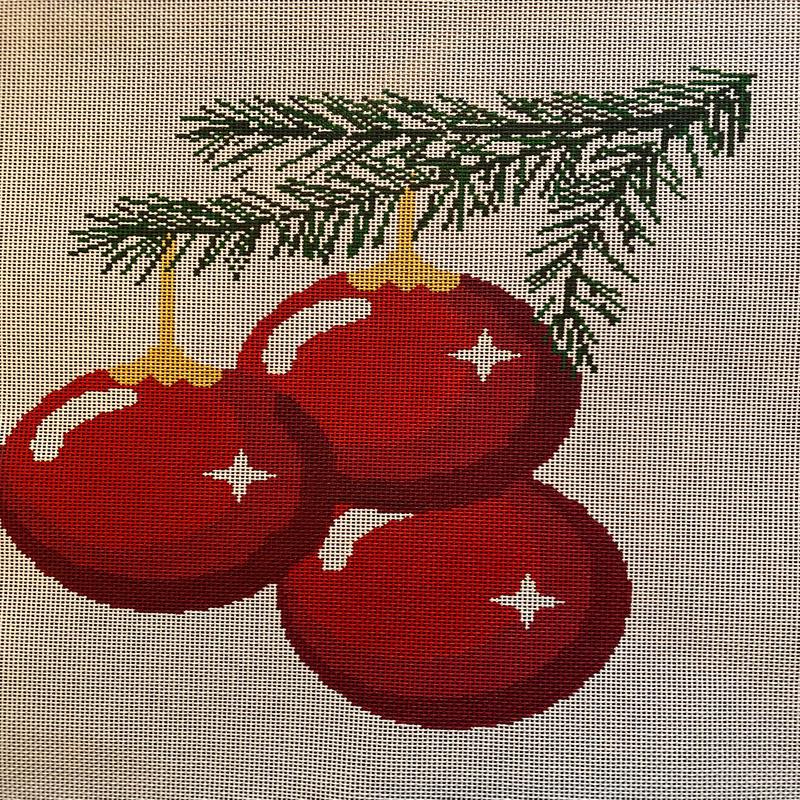 3 Ornaments on Branch