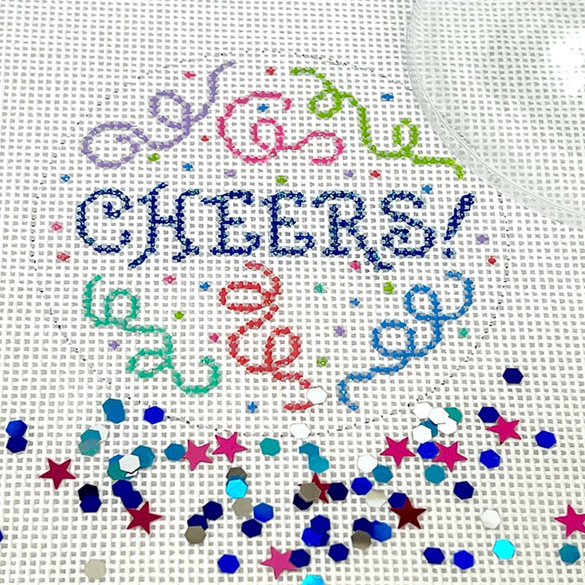 3 Round w/ Clear Dome & Confetti CHEERS!
