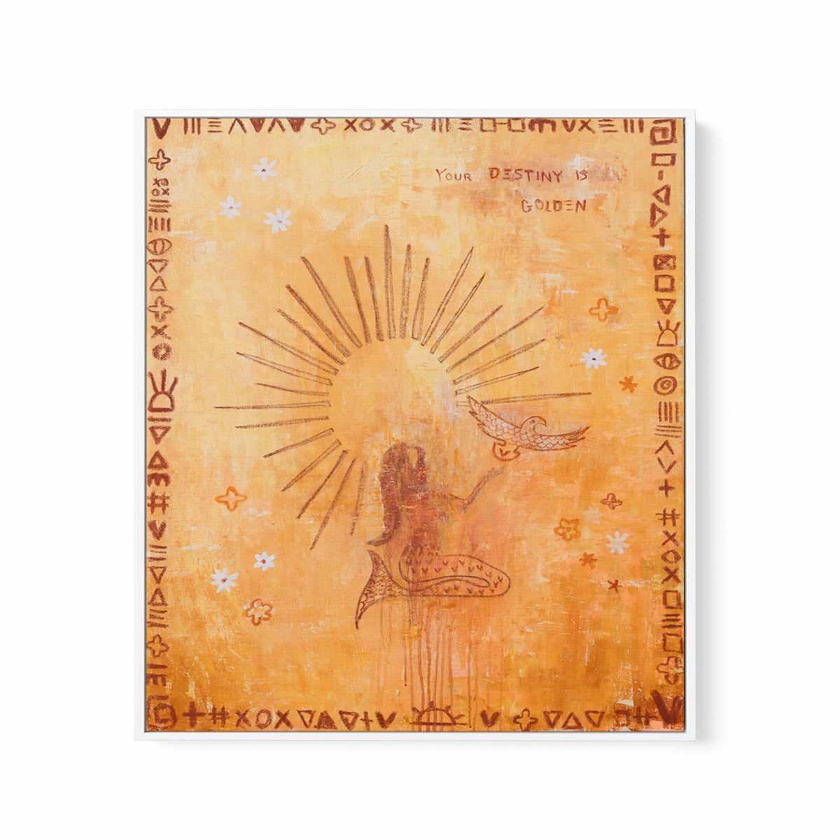 Your Destiny Is Golden by Jackie Green | Framed Canvas Art Print