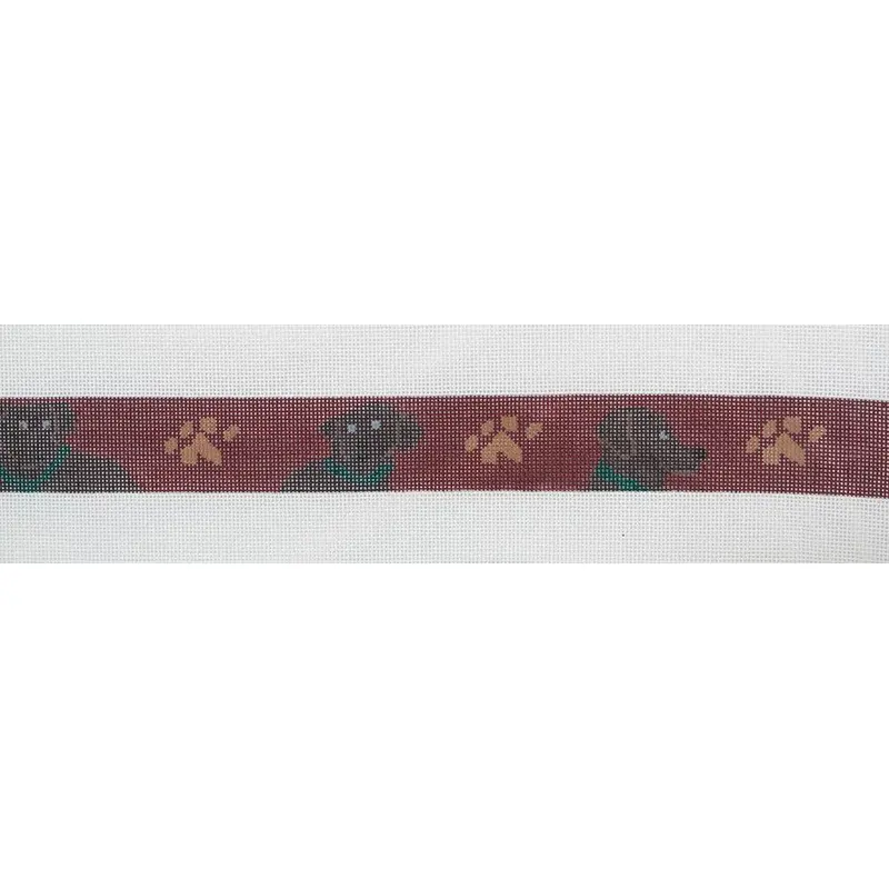 Cooper Oaks Design Chocolate Lab Belt Needlepoint Canvas