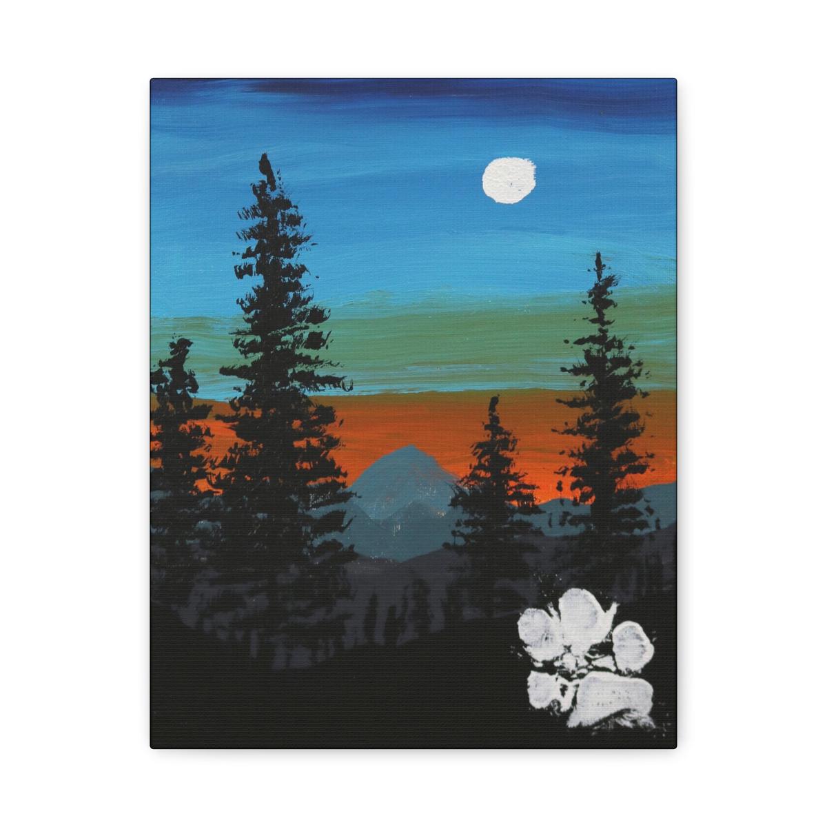 11X14 MOON PINES CANVAS REPLICA